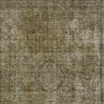 5' X 8' Pewter And Silver Medallion Washable Indoor Outdoor Area Rug