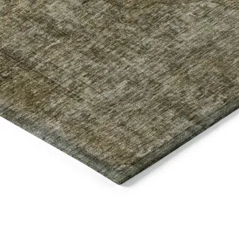 10' X 14' Pewter And Silver Medallion Washable Indoor Outdoor Area Rug