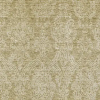 3' X 5' Tan And Beige Damask Washable Indoor Outdoor Area Rug
