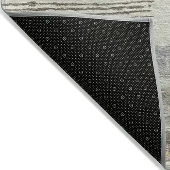 10' X 14' Linen Taupe And Ivory Striped Washable Indoor Outdoor Area Rug