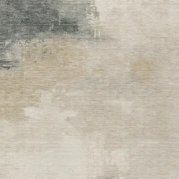 5' X 8' Beige Taupe And Ivory Abstract Washable Indoor Outdoor Area Rug