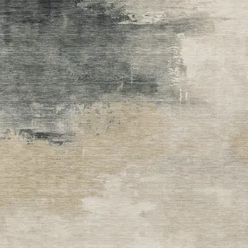 8' X 10' Beige Taupe And Ivory Abstract Washable Indoor Outdoor Area Rug