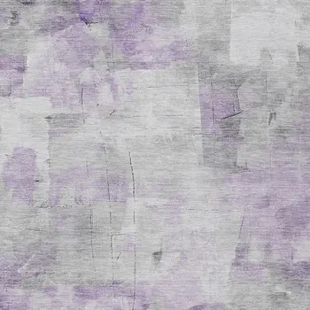 5' X 8' Lavender Gray And Ivory Abstract Washable Indoor Outdoor Area Rug