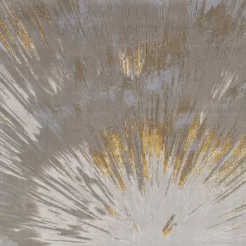 5' X 8' Gold And Silver Abstract Area Rug