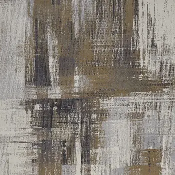 6' X 9' Gray And Brown Abstract Area Rug