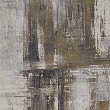 5' X 8' Gray And Brown Abstract Area Rug