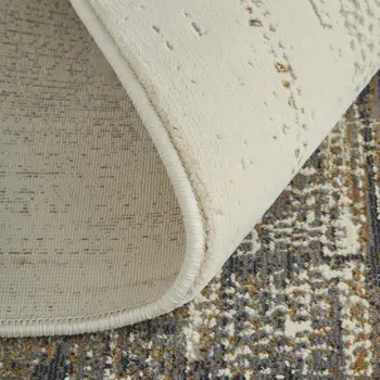 5' X 8' Gray And Brown Abstract Area Rug