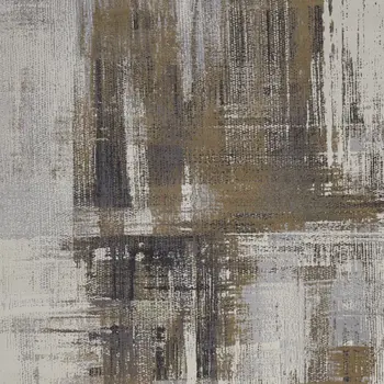 8' X 10' Gray And Brown Abstract Area Rug