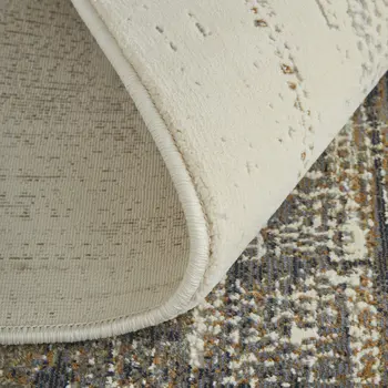 8' X 10' Gray And Brown Abstract Area Rug