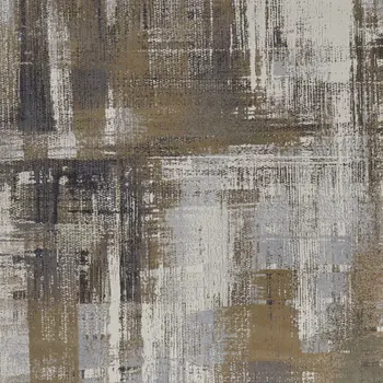 8' X 12' Gray And Brown Abstract Area Rug