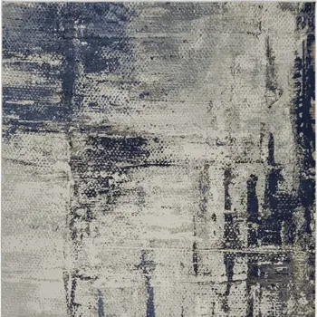 6' X 9' Gray And Ivory Abstract Area Rug