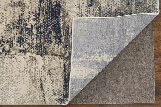 8' X 10' Gray And Ivory Abstract Area Rug