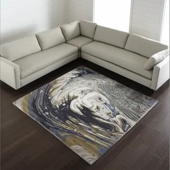 8' X 12' Gray And Ivory Abstract Area Rug