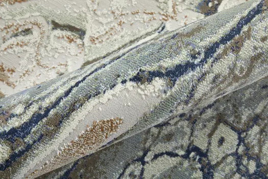 8' X 12' Gray And Ivory Abstract Area Rug