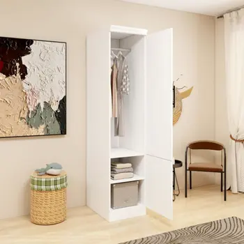 71" White Wood Mirrored Two Door Combo Dresser