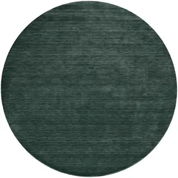 10' Green Hand Woven Round Rug