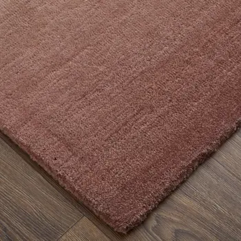 10' X 14' Pink And Ivory Ombre Hand Tufted Area Rug