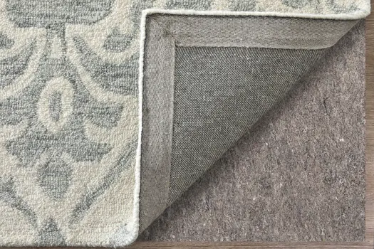 12' X 15' Ivory And Gray Floral Hand Tufted Area Rug