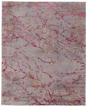 12' X 15' Pink Gray And Taupe Abstract Area Rug