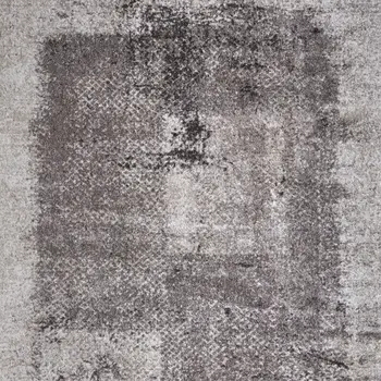 12' X 15' Gray Black And Taupe Abstract Distressed Area Rug