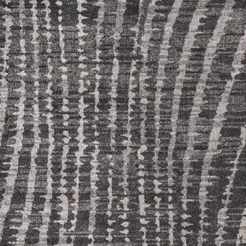 12' X 15' Black Gray And Ivory Abstract Area Rug
