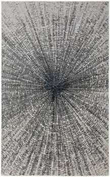 12' X 15' Ivory Gray And Blue Abstract Area Rug