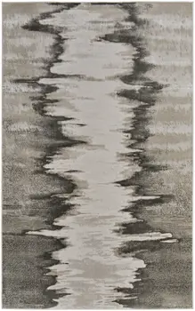 12' X 18' Gray Taupe And Ivory Abstract Area Rug