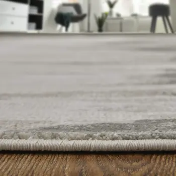 12' X 18' Gray Taupe And Ivory Abstract Area Rug