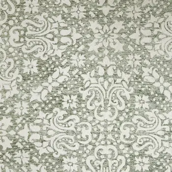 2' X 3' Ivory And Green Floral Hand Tufted Area Rug