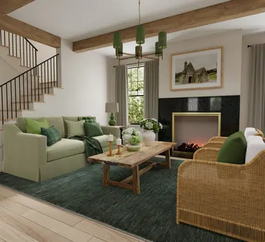 4' X 6' Green Hand Woven Area Rug