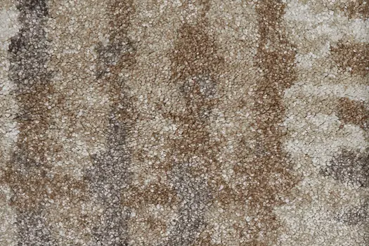 5' X 8' Brown Tan And Ivory Abstract Distressed Area Rug