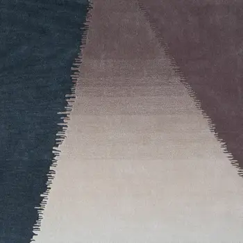 5' X 8' Taupe Blue And Tan Geometric Hand Tufted Area Rug