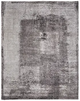 5' X 8' Gray Black And Taupe Abstract Distressed Area Rug