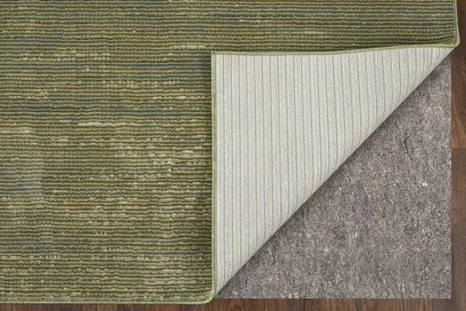 5' X 8' Green And Tan Area Rug