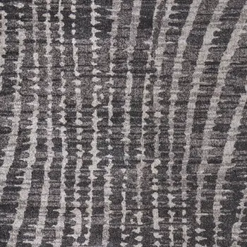7' X 10' Black Gray And Ivory Abstract Area Rug