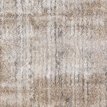 8' Brown Tan And Ivory Abstract Distressed Runner Rug
