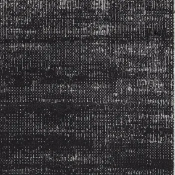 8' Black Silver And Gray Runner Rug