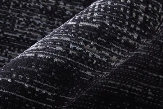 8' Black Silver And Gray Runner Rug