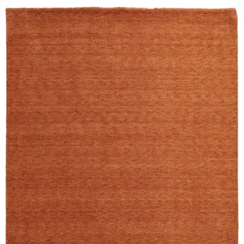 8' Orange Hand Woven Runner Rug