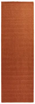 8' Orange Hand Woven Runner Rug