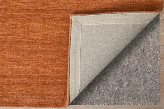 8' Orange Hand Woven Runner Rug