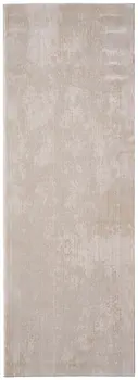 8' Gray Ivory And Brown Abstract Runner Rug