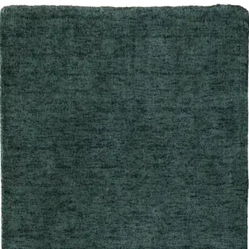 8' Green Hand Woven Runner Rug