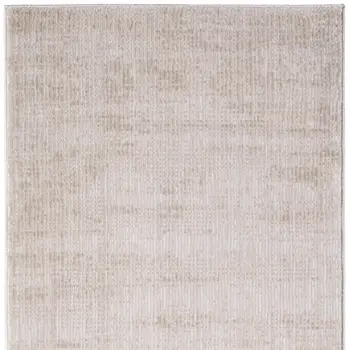 8' Ivory And Silver Runner Rug