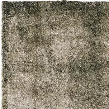 8' Green And Tan Abstract Distressed Runner Rug
