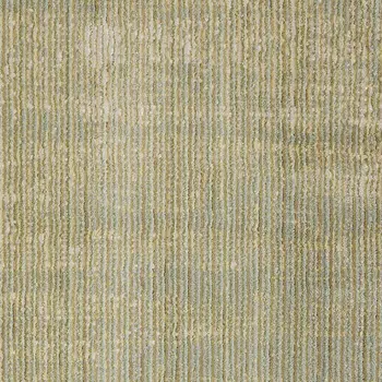 8' Green And Tan Runner Rug