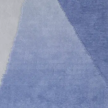 8' X 10' Blue And Gray Geometric Hand Tufted Area Rug