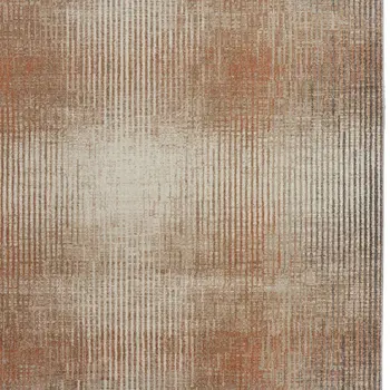 8' X 10' Ivory Taupe And Pink Abstract Area Rug