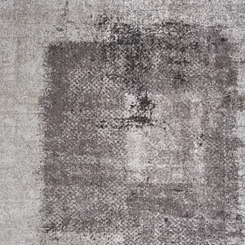 8' X 10' Gray Black And Taupe Abstract Distressed Area Rug