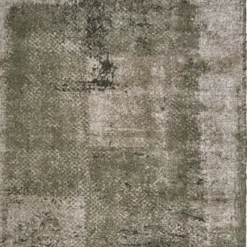 8' X 10' Green And Tan Abstract Distressed Area Rug